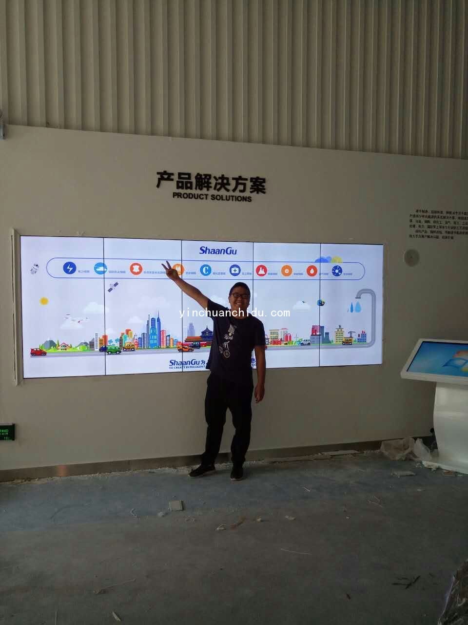 陕鼓集团智能展厅采购银川液晶拼接屏，完美交付